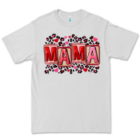 Dove Grey Pink leopard mama Premium Tee - FaDigitalArtStudio