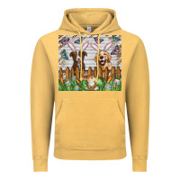 Vintage Mustard Easter Dog Vintage Hoodie - CowhideDigitalArt