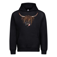 Black Black highland cow Urban Hoodie - RanaPortraitStore