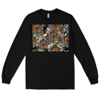 Black Dog Pattern Long Sleeve Tee - CowhideDigitalArt