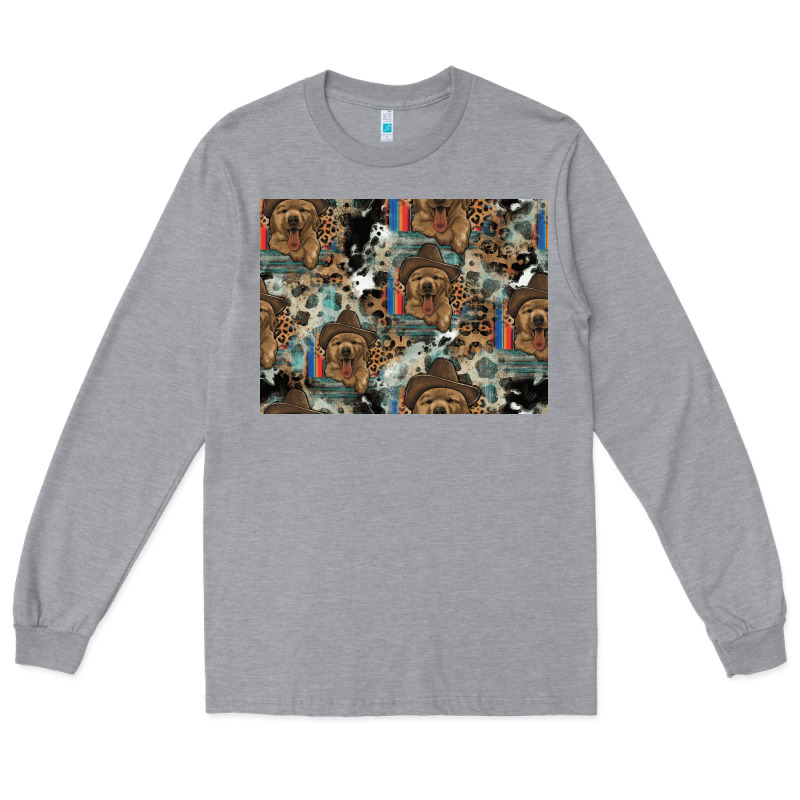 Dog Pattern Long Sleeve Tee by CowhideDigitalArt | Teevron