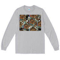 Moon Dust Dog Pattern Long Sleeve Tee - CowhideDigitalArt