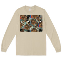 Mushroom Dog Pattern Long Sleeve Tee - CowhideDigitalArt