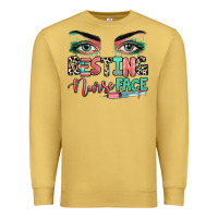 Antique Gold resting nurse face Premium Sweatshirt - RanaPortraitStore