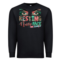 Black resting nurse face Premium Sweatshirt - RanaPortraitStore