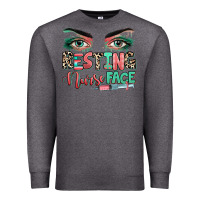 Charcoal Heather resting nurse face Premium Sweatshirt - RanaPortraitStore
