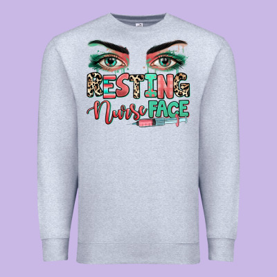 Resting Nurse Face Premium Sweatshirt Designed By Ranaportraitstore