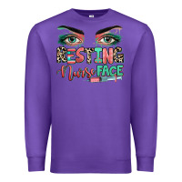 Purple resting nurse face Premium Sweatshirt - RanaPortraitStore