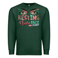 Sports Green resting nurse face Premium Sweatshirt - RanaPortraitStore