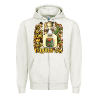 Oatmeal Heather he don't love me like tequila does Zipper Hoodie - JahusDesignShop