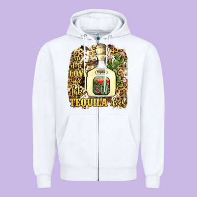 He Don't Love Me Like Tequila Does Zipper Hoodie Designed By Jahusdesignshop