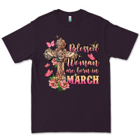 Plum Blessed women are born in March Premium Tee - FaDigitalArtStudio