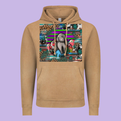 Easter Vintage Hoodie Designed By Cowhidedigitalart