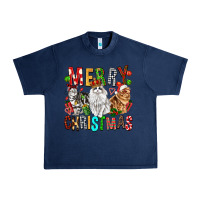 Navy Merry christmas cats Urban Heavy Tee - FaDigitalArtStudio