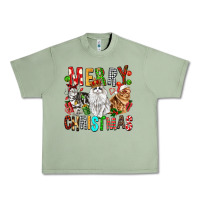 Oil Green Merry christmas cats Urban Heavy Tee - FaDigitalArtStudio