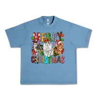 Pebble Blue Merry christmas cats Urban Heavy Tee - FaDigitalArtStudio
