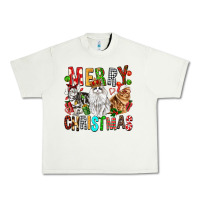 Pistachio Merry christmas cats Urban Heavy Tee - FaDigitalArtStudio