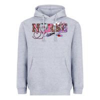 Heather Grey valentines day nurse Heavyweight Hoodie - RanaPortraitStore