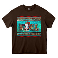 Chocolate Brown western christmas baby cow noel tumbler Heavy Core Tee - Jasminsmagicworld