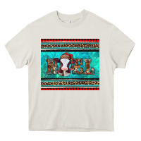 Cream western christmas baby cow noel tumbler Heavy Core Tee - Jasminsmagicworld