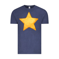 Vintage Denim yellow star Vintage Tee - FaDigitalArtStudio