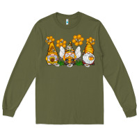 Army Green Honey Gnome Long Sleeve Tee - CowhideDigitalArt