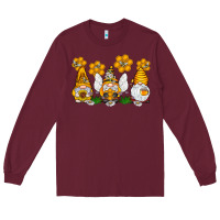 Burgundy Honey Gnome Long Sleeve Tee - CowhideDigitalArt
