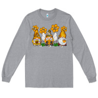 Heather Grey Honey Gnome Long Sleeve Tee - CowhideDigitalArt