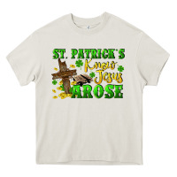 Cream St. Patrick's know Jesus arose Heavy Core Tee - CowGirlArtShop