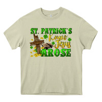 Mossy St. Patrick's know Jesus arose Heavy Core Tee - CowGirlArtShop