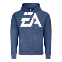 Vintage Denim #electronicArts EA  white Vintage Hoodie - DesigneFamous