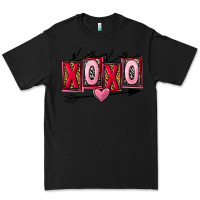 Black Xoxo love Valentine's Day Premium Tee - FaDigitalArtStudio