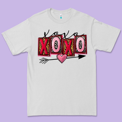 Xoxo Love Valentine's Day Premium Tee Designed By Fadigitalartstudio