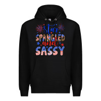 Black star spangled and sassy Premium Hoodie - Artiststas