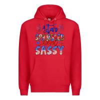 Red star spangled and sassy Premium Hoodie - Artiststas