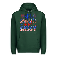Sports Green star spangled and sassy Premium Hoodie - Artiststas