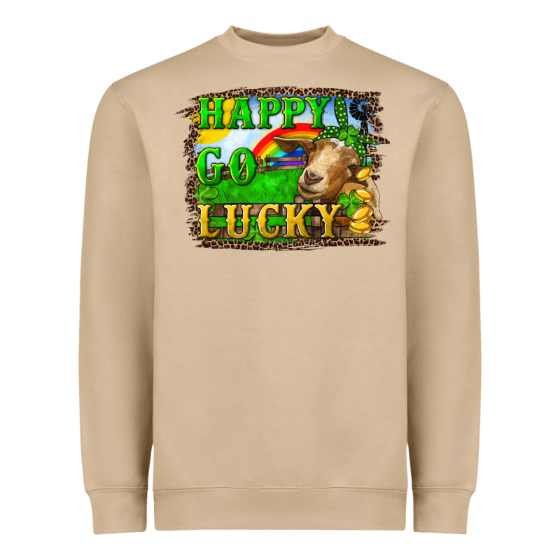 Happy Go Lucky Goat Heavyweight Sweatshirt by RanaPortraitStore | Teevron