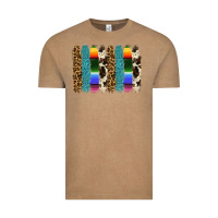 Vintage Coffee serape leopard tooled leather cowhide background Vintage Tee - RanaPortraitStore
