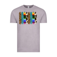 Vintage Zinc serape leopard tooled leather cowhide background Vintage Tee - RanaPortraitStore