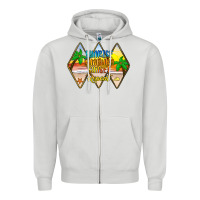 Dove Grey sunrise sunburn sunset repeat Zipper Hoodie - JahusDesignShop