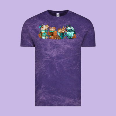 Winter Coffee Cups Vintage Tee Designed By Fadigitalartstudio