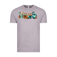Vintage Zinc Winter Coffee Cups Vintage Tee - FaDigitalArtStudio