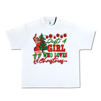 White Just A Girl Who Loves Christmas Urban Heavy Tee - FaDigitalArtStudio
