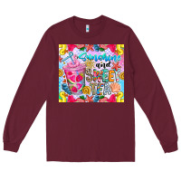 Burgundy summer vibes with sweet tea Long Sleeve Tee - CowhideDigitalArt