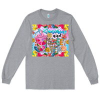 Heather Grey summer vibes with sweet tea Long Sleeve Tee - CowhideDigitalArt