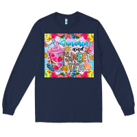Navy summer vibes with sweet tea Long Sleeve Tee - CowhideDigitalArt