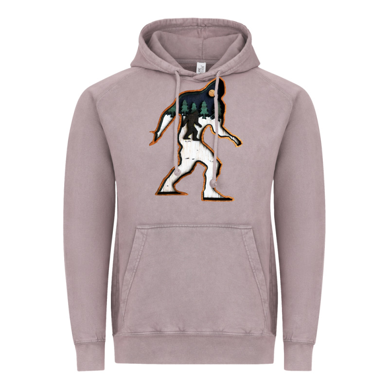 Bigfoot Wood Layered Christmas Vintage Hoodie by DesigneFamous | Teevron