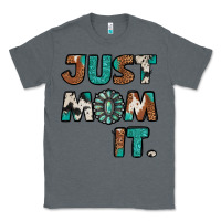 Charcoal Heather just mom it cowhide turquoise Classic Tee - Jasminsmagicworld