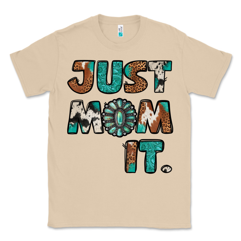 Just Mom It Cowhide Turquoise Classic Tee by Jasminsmagicworld | Teevron