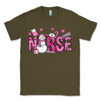 Army Green nurse pink christmas Classic Tee - OliviaCreatesArt
